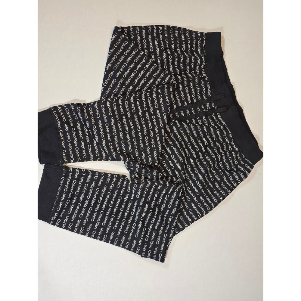 Calvin Klein Logo Print Sleep wear High Waist Activewear Athleisure Black XL
